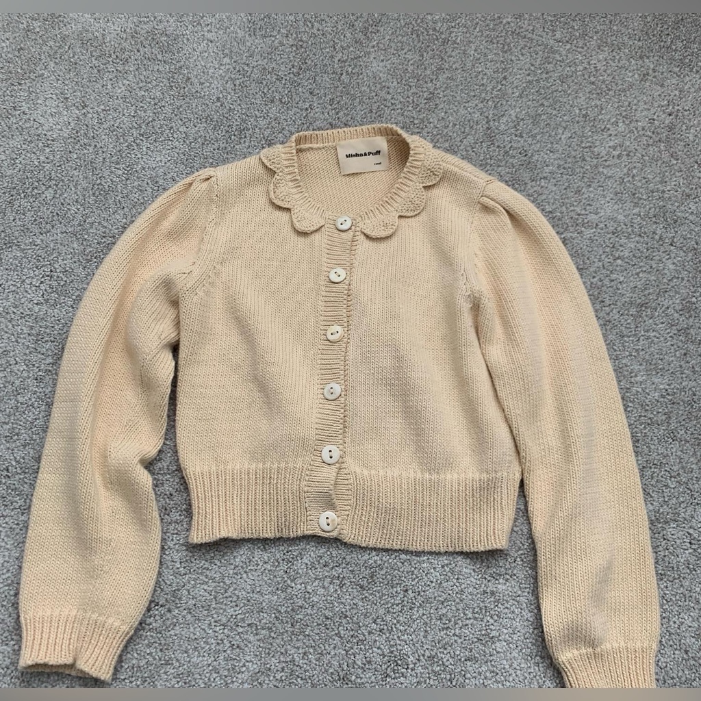 Misha & Puff Adult Ellie Cardigan In Macadamia Xs